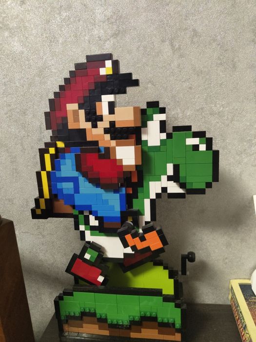 Lego super Mario world yoshi and mario