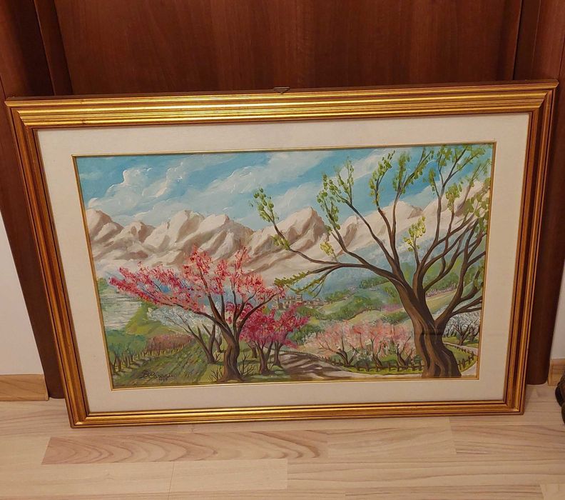 Okazie INVESTITIE Tablou Vatican Semnat Superb Arta Colectie NU AUR AG