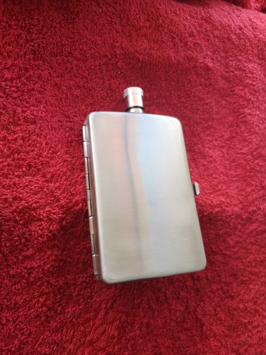 Sticla buzunar alcool inox + tabachera