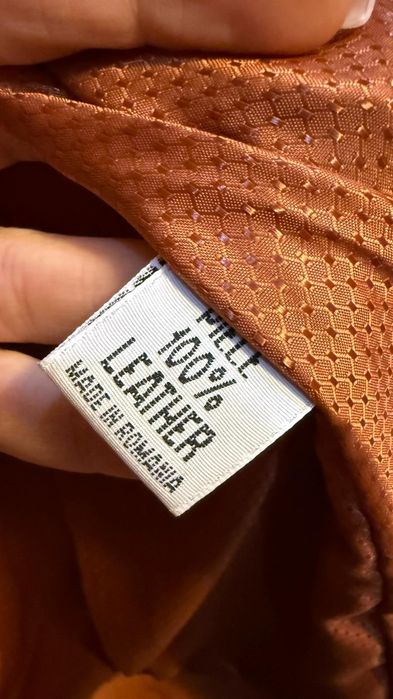 Jacheta piele lucrata manual!