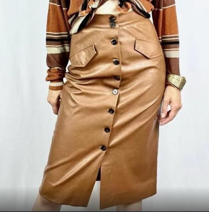 Кожена пола H&M 34