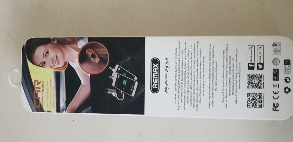 Bluetooth-гарнитура Remax RB-T11C, чёрно-серый.