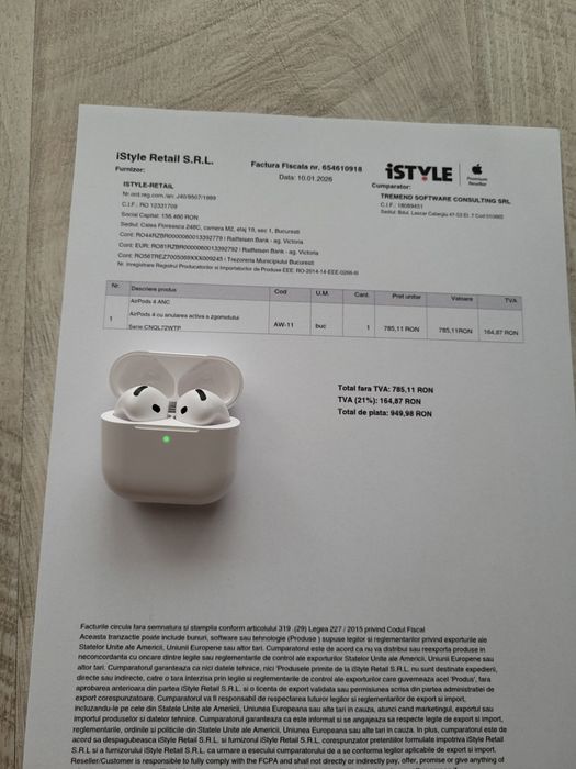 AirPods 4 ANC funcții valabile