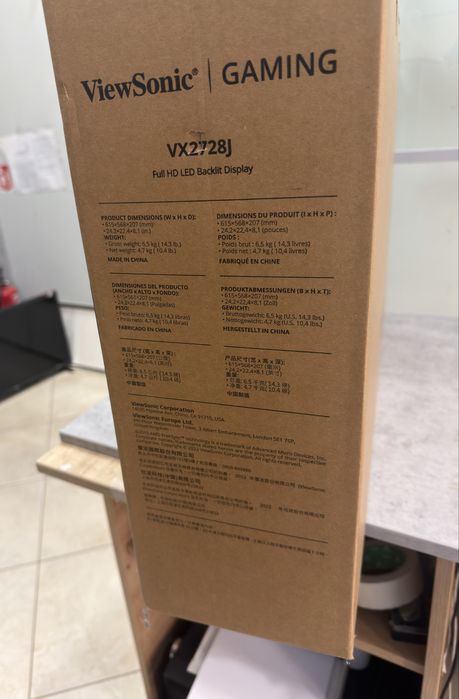 Монитор VIEWSONIC VX2728J 27 inch IPS 1920x1080