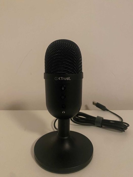 Microfon Gaming Trust, USB, Iluminare RGB,lights on/off, Negru