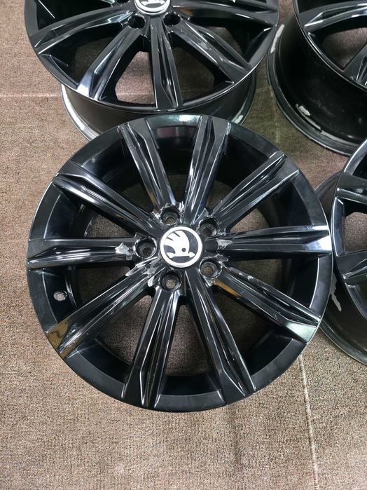 4 Jante Aliaj 5x112 17'' 6.5J ET 52 - OEM VW Touran Sharan Caddy T-Roc Golf Tiguan / Skoda Octavia Superb Karoq Yeti
