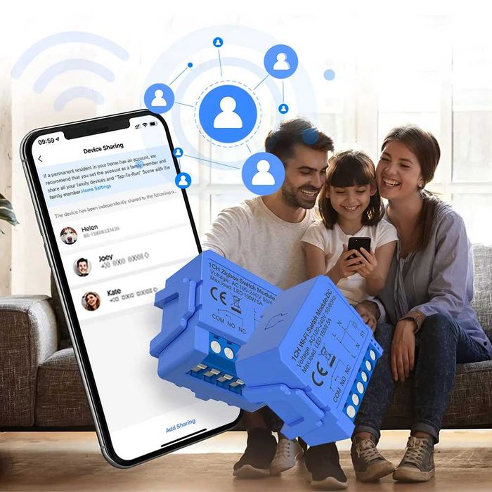 AVATTO WSM16-DC WiFi модул за сух контакт - едноканален | DC 24–32V