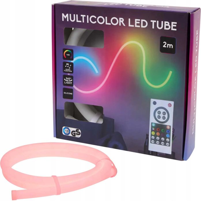 Многоцветен LED маркуч тръба RGB с дължина 2метра