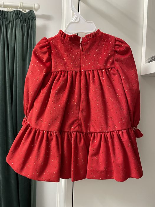 Rochita catifea noua Mayoral Craciun 74 cm 9 luni