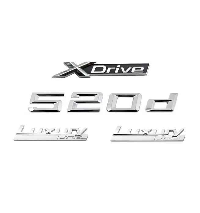 Set embleme BMW - 520d / Xdrive / Luxury Line - Emblema Sigla Stema