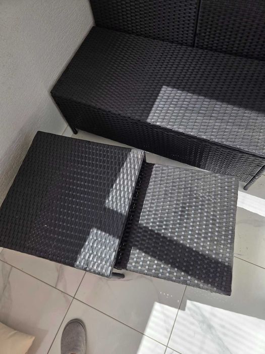 Градински комплект | Полиратан | Пейка и две табуретки