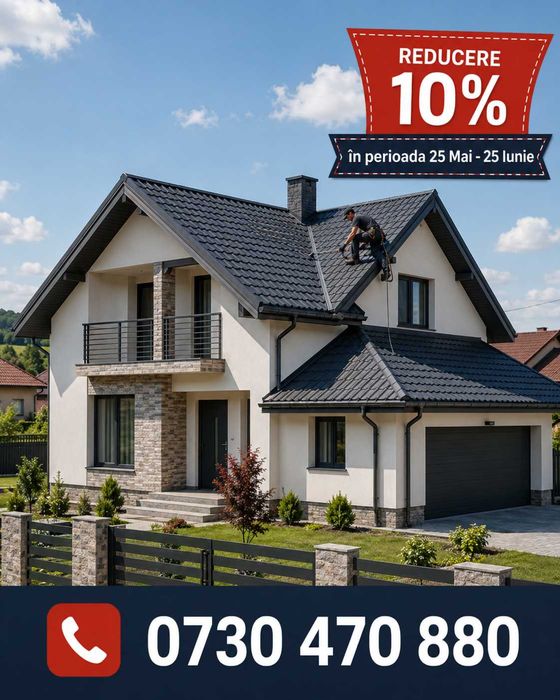 Montaj Acoperisuri Reparatii Dulgherie, Mansardari, Sisteme pluviale, Montaj tigla metalica, Montaj Tigla ceramica
