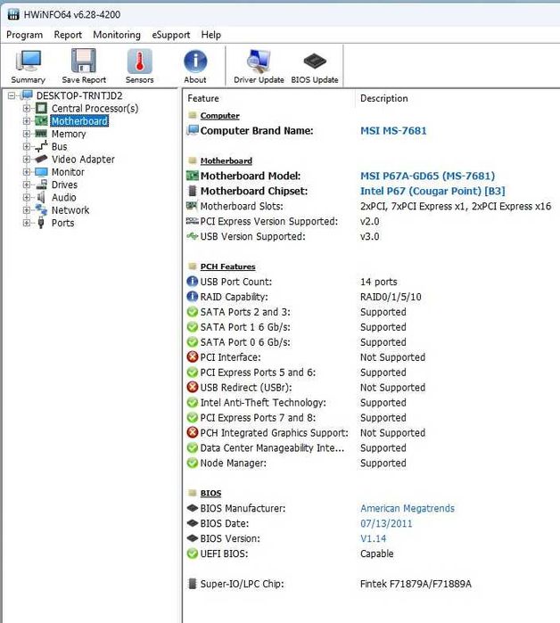 Placa de baza MSI P67A-G65(B3) soket 1155 Intel Gen 2 si 3