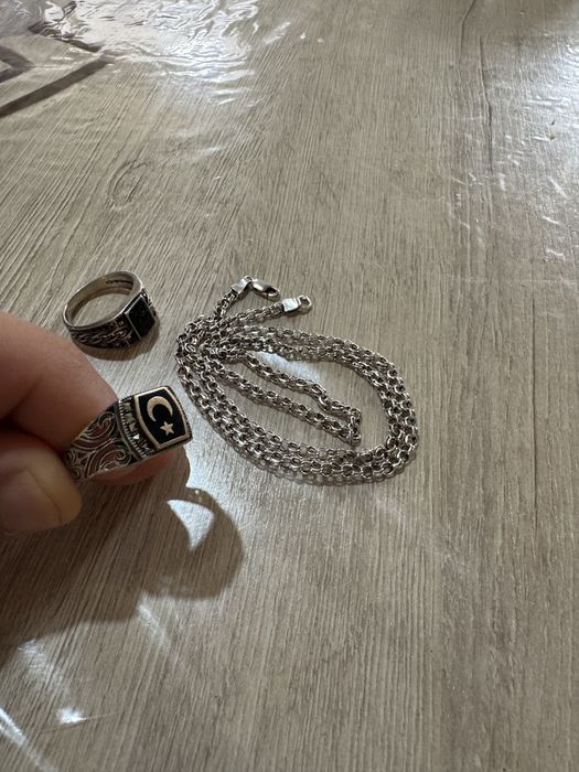Серебро цепь и кольца 925 проба