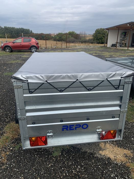 Remorca 750 kg Valahia Zefir 210x115x68 cm cu Obloane Duble