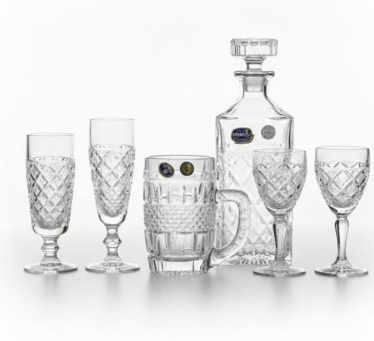 Set 6 pahare de Cristal de Bohemia Cehia