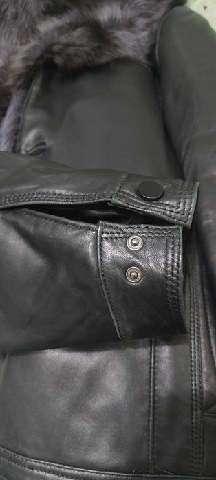 Куртка-дубленка натуральный мех и кожа.