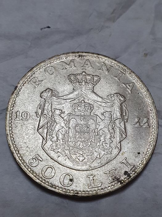Monedă 500 lei din 1944 argint