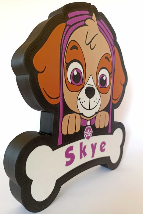 Нощна лампа за деца с любим герой от Пес Патрул (PAW Patrol)Skye/Скай
