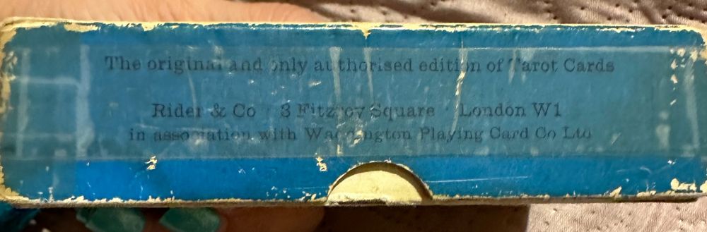 Таро колода THE BLUSHING FOOL.Rider Waite Tarot 1971. Waddington Co