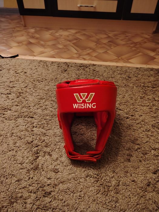 Боксерский шлем кожаный