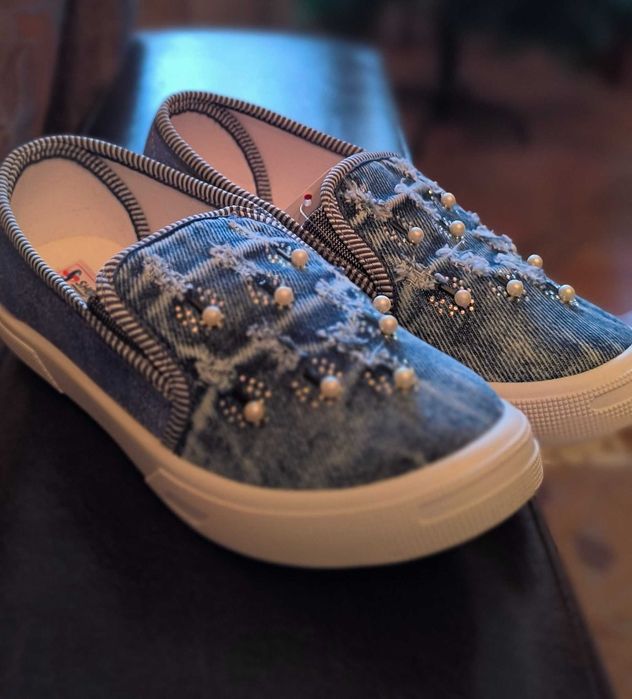 Макасины на девочку джинсовые