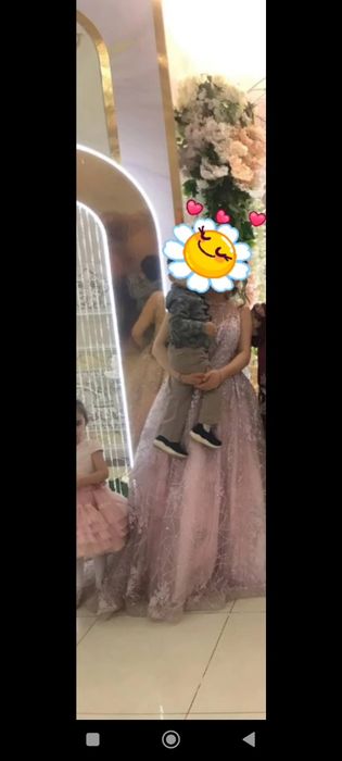 Вечерний платье розовое