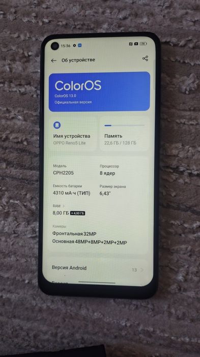 Oppo reno 5lite телефон