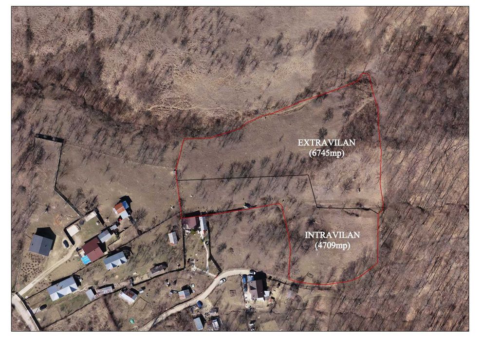 Teren 11.454 mp lângă pădure – Șoimari, Prahova – 4.709 mp intravilan + 6.745 mp extravilan