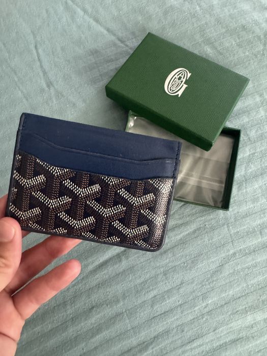 Goyard cardholder dark blue