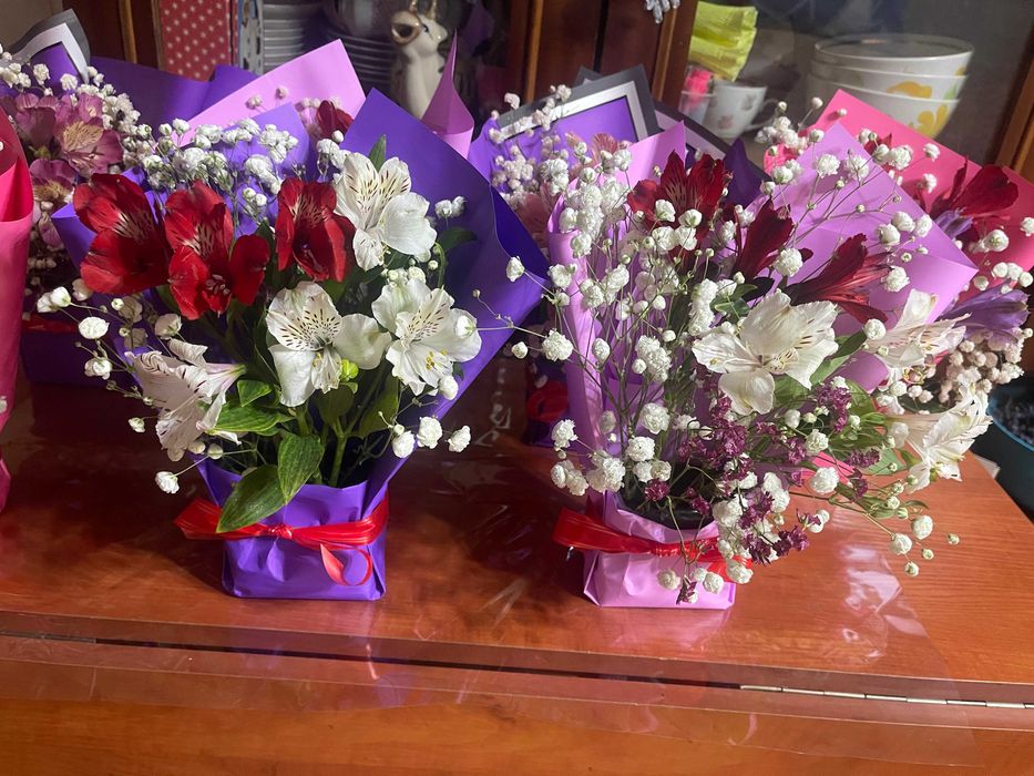 Букет - корзинка к 8 марта