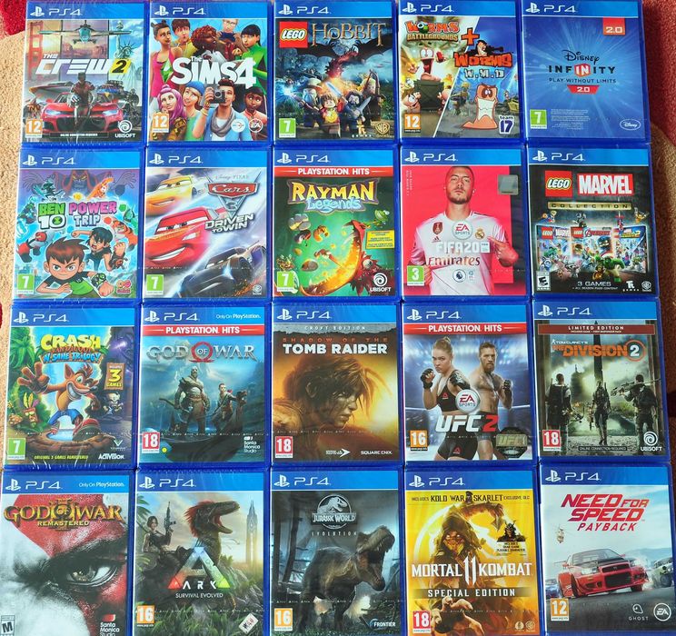 ps4 Crash GTA Star Wars Lego Spiderman Fifa NBA