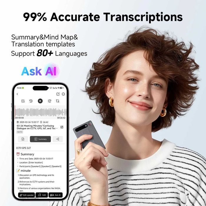 Plaud Note ga o'xshagan AI Voice Recorder