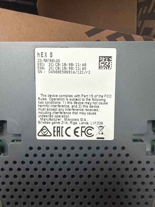 hEX микротик роутеры mikrotik