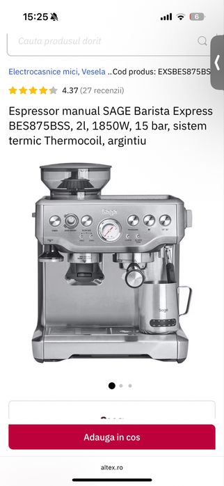 Espressor manual SAGE Barista Express