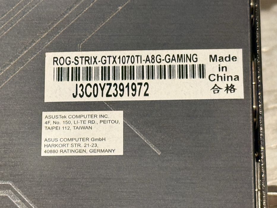 Placa video Asus Strix Nvidia GTX 1070 TI, 8Gb GDDR5, 256 bit