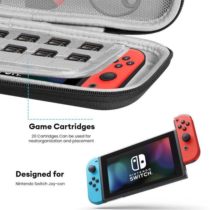 Твърд калъф за Nintendo Switch 2 с място за 12 игри и аксесоари
