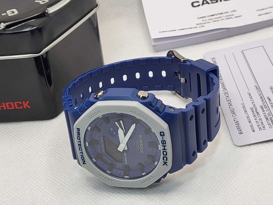 Ceas Sport Casio g shock ga 2110 ET-2AER, BOLD BLUE , Nou,Garantie 2 ani