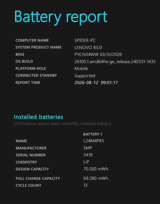 Laptop Lenovo 15ARP10, Ryzen 7, display 15,3, 16 GB DDR5, 1 TB SSD, slim, 14 cicluri
