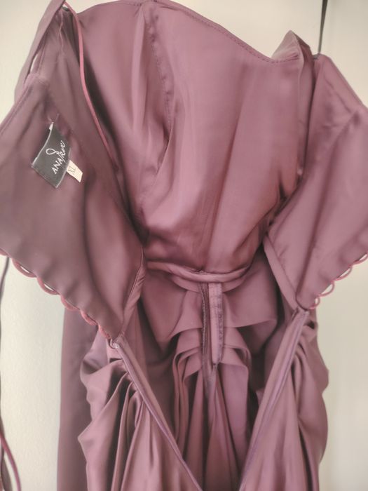 Rochie Ana Radu din satin MOV PRUNA