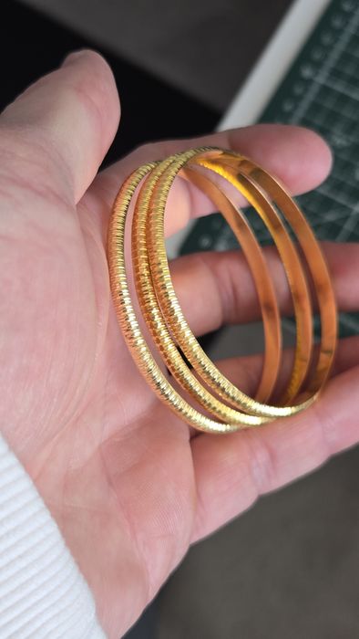 Set 3 Brățări Aur 14K (585) – Model Deosebit, 13g – Ca Noi