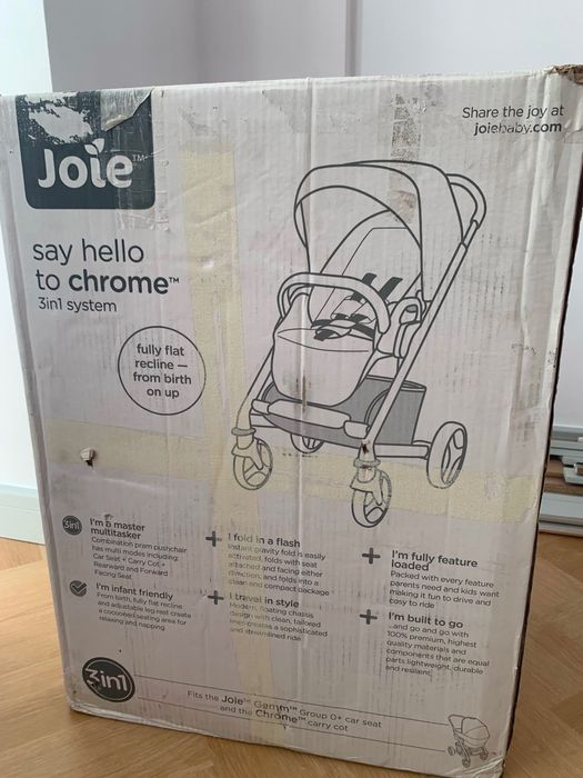 Cărucior Joie Chrome DLX 2 în 1 – Vișiniu – Stare foarte bună