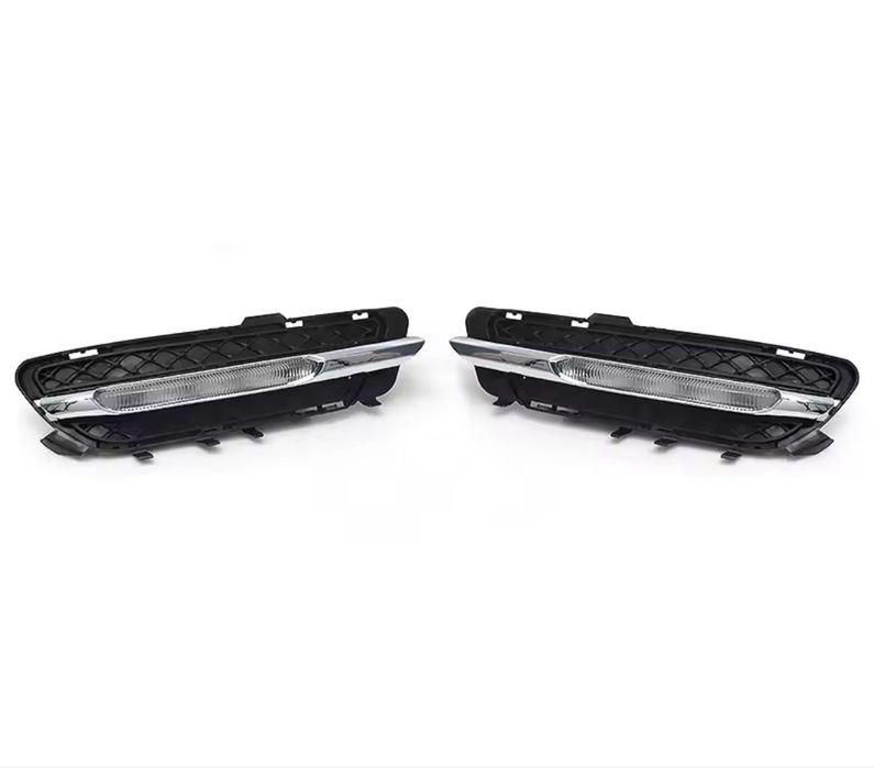 Set Grile Grila Lumini De Zi DRL  Lumina De Zi Lampa Far Bara Fata LED Rama Crom Ornament Chrome Mercedes E Class W212 2009-13