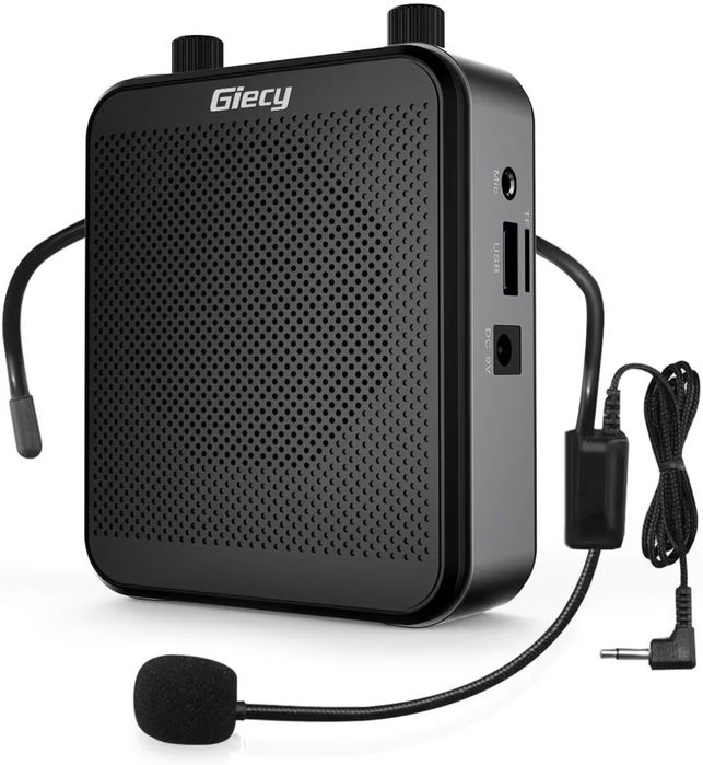 Amplificator voce Giecy G300 30W Bluetooth + microfon headset, portabil