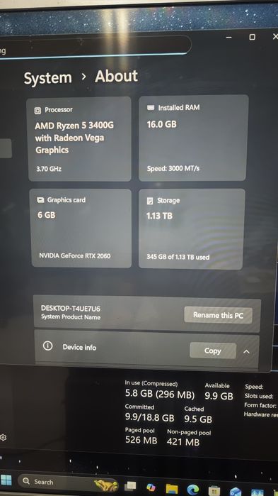 PC AMD Ryzen 5 16 Gb RTX 2060