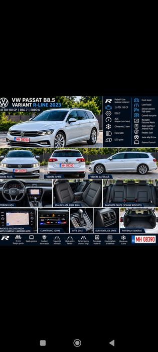 VW Passat Facelift 2023, Full, autohold (Model rar pe piată)2.0 TDI 150CP, Scaune Copii Integrate ,17000>12900,  la Schimb cu Suv