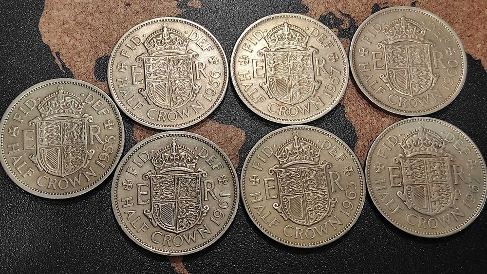 Монети Великобритания-7 бр.› Кралица Елизабет II(1955-1967)