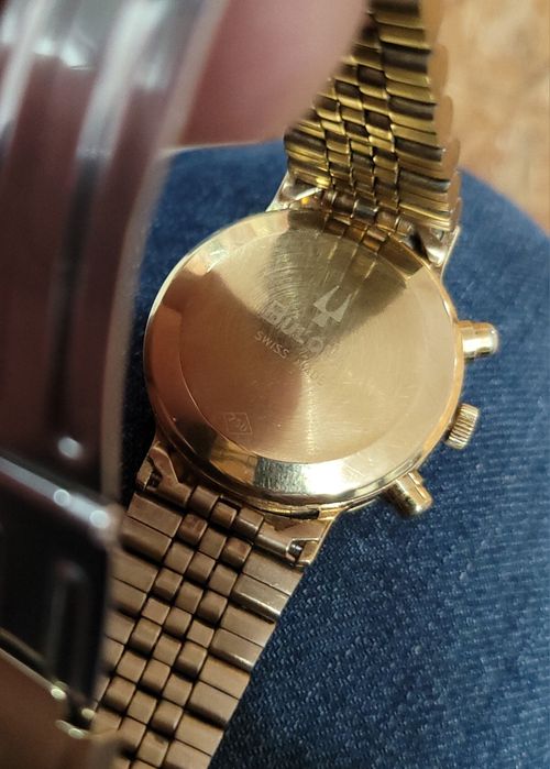 Ceas aur 18k Bulova automatic cronograf valjoux 7750