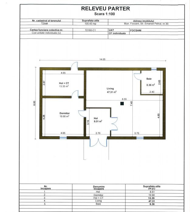 Imobil P+1 și 562 mp în municipiul Focșani