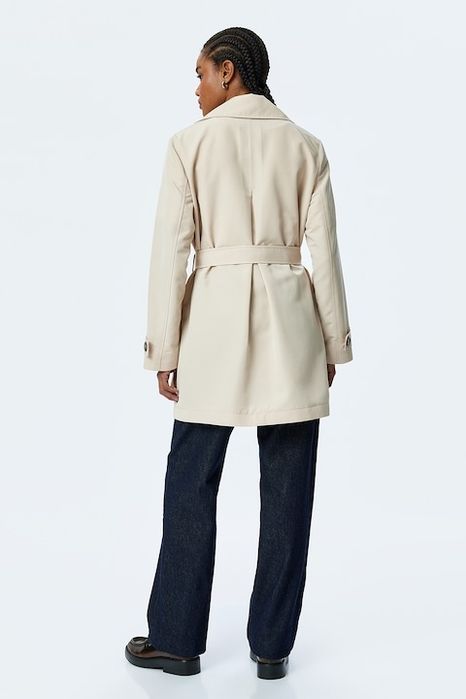 KOTON Trenci scurt cu cordon, Bej deschis, 40, 42, 44 (L, XL 2XL)